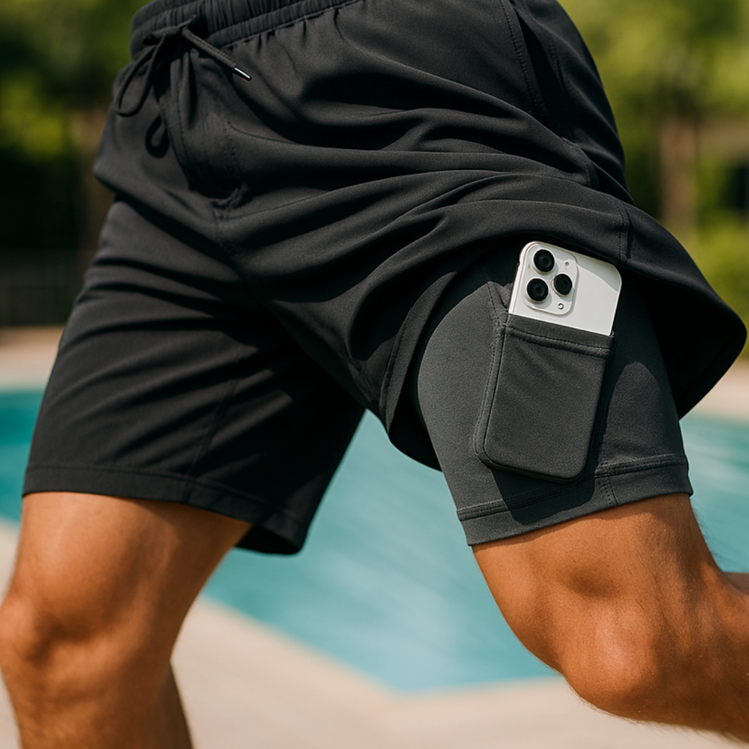 Boxhero Short de Bain 3-en-1 à Séchage Rapide avec Doublure de Compression