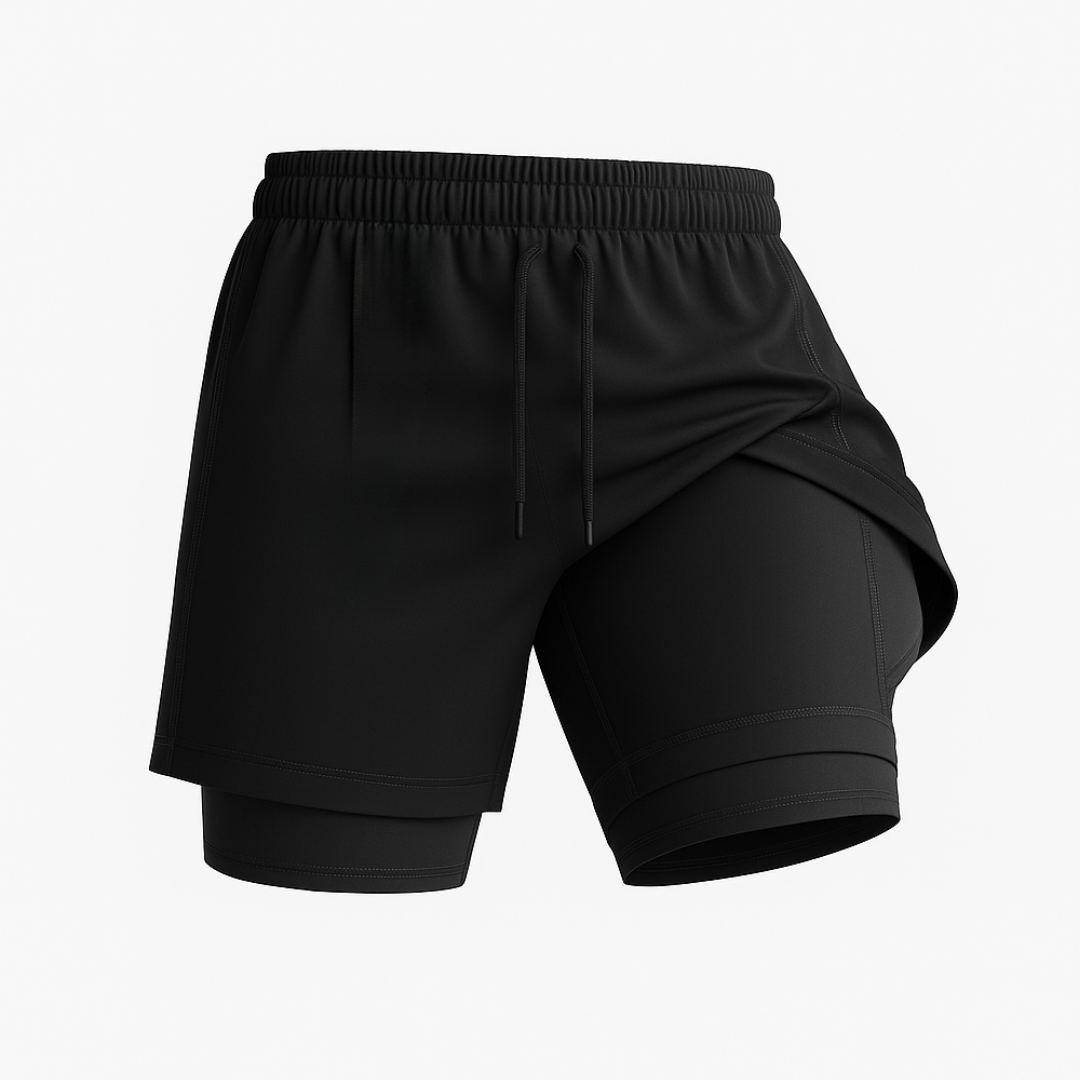 Boxhero Short de Bain 3-en-1 à Séchage Rapide avec Doublure de Compression